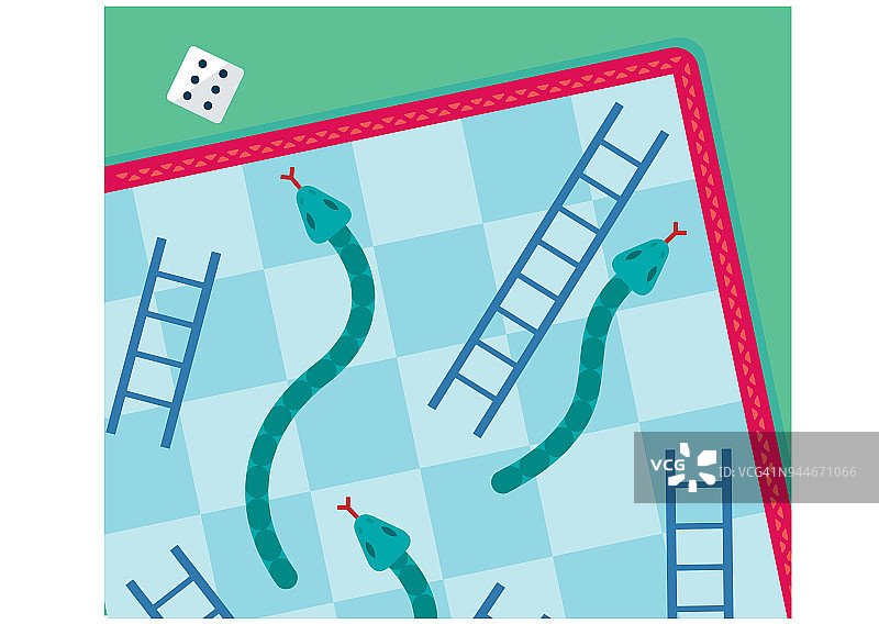 蛇梯棋图片素材