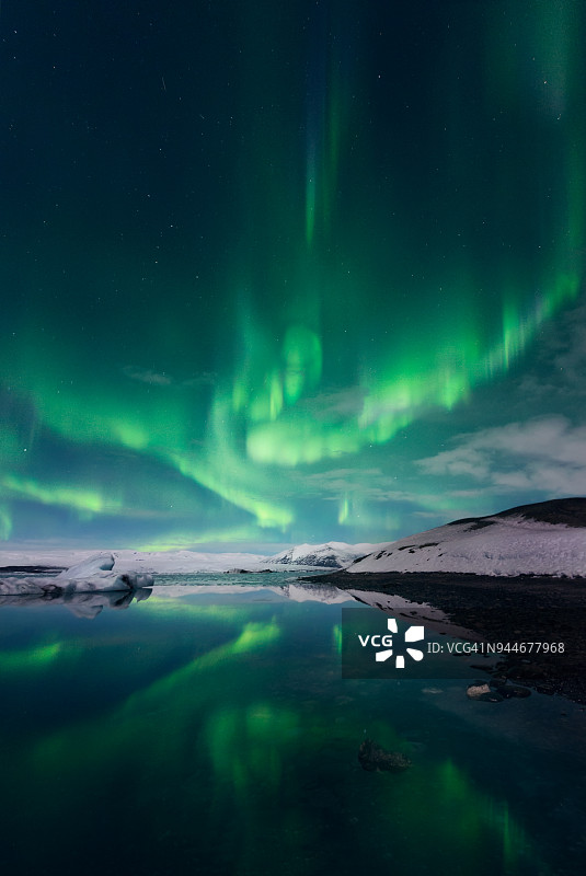 冰岛的北极光图片素材