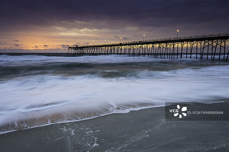 库尔海滩和码头图片素材