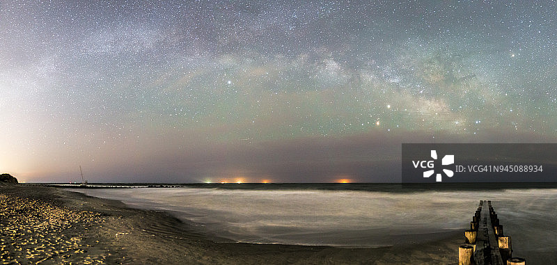 莫里斯岛银河全景图片素材