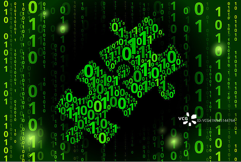 拼图二进制代码矢量图案背景图片素材