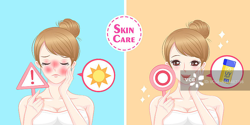 具有防晒概念的女人图片素材