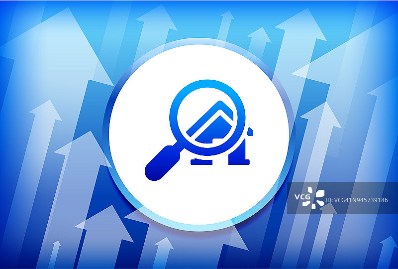 寻找房屋蓝色向上箭头背景图片素材