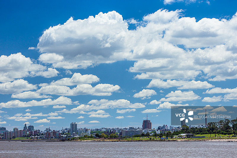 乌拉圭蒙得维的亚城市天际线景色图片素材