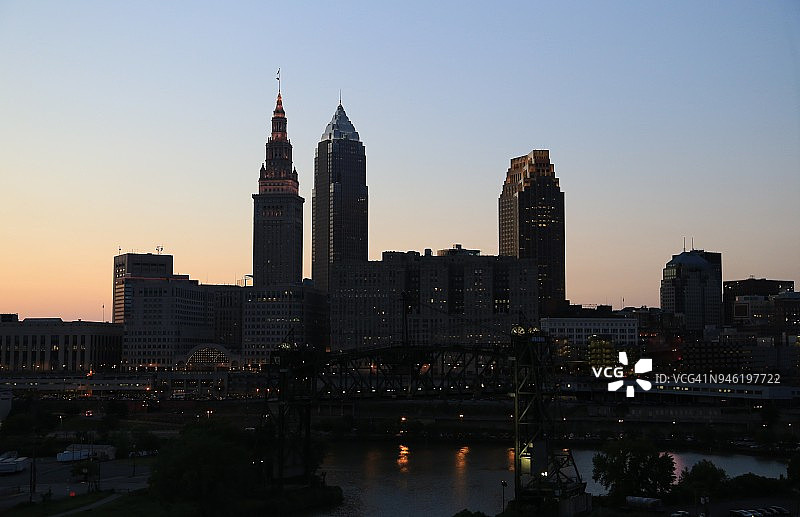 城市天际线轮廓图片素材