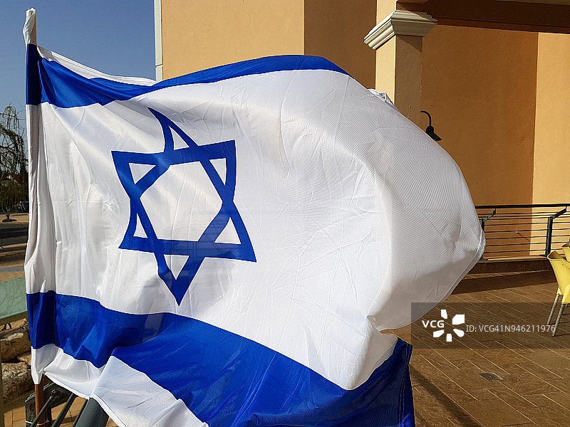 特写：以色列国旗，纪念以色列独立70周年图片素材