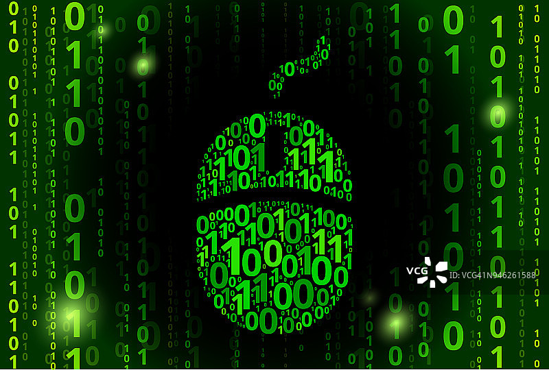 电脑鼠标二进制代码矢量图案背景图片素材