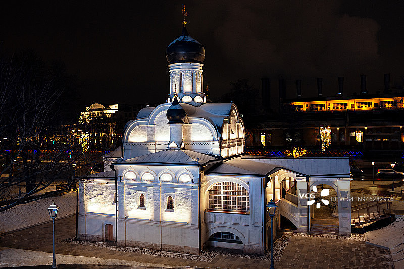 莫斯科扎里亚季耶的圣安娜概念教堂图片素材