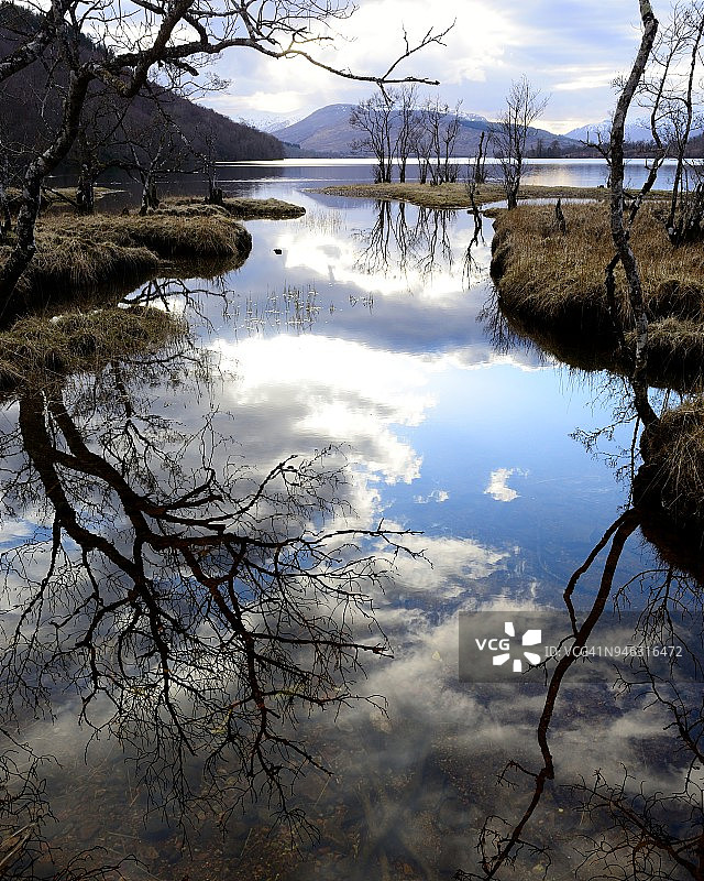阿凯格湖的倒影图片素材