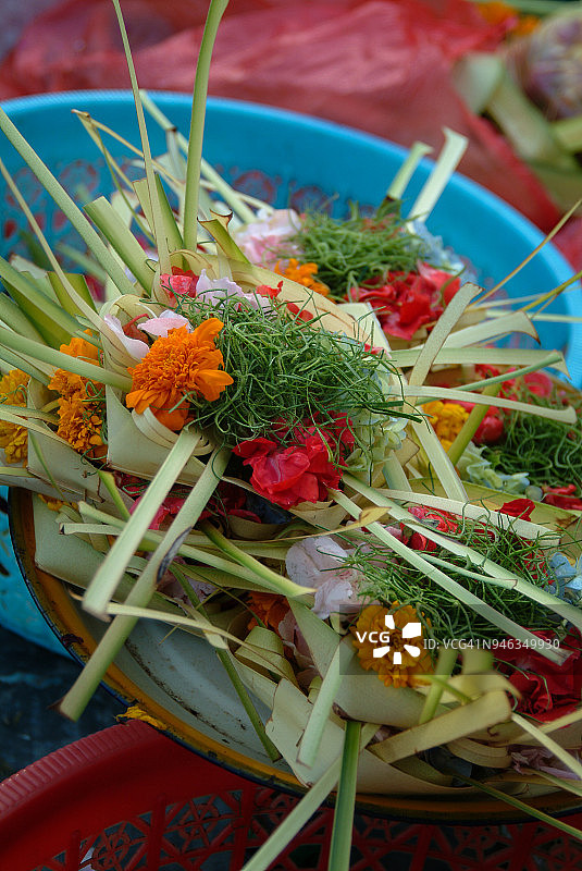 巴厘岛印度教祭品图片素材