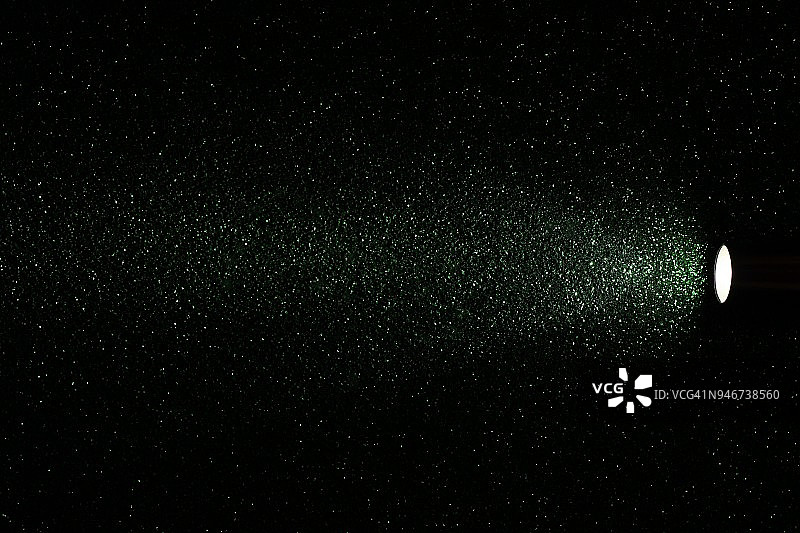 开启的手电筒，绿色背景图片素材