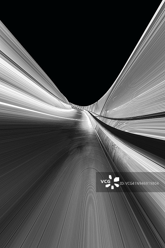 金属桥上的抽象速度图片素材