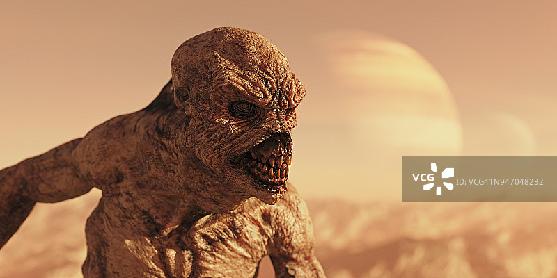 外星球上的邪恶生物图片素材