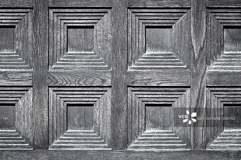 木制古老门特写图片素材