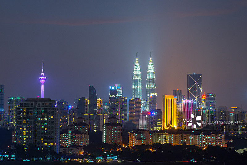 吉隆坡城市天际线，马来西亚图片素材