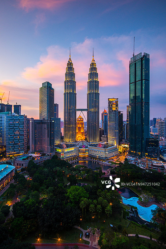 吉隆坡城市天际线，马来西亚图片素材