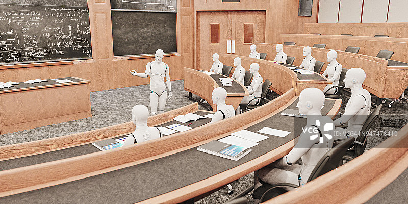 机器人课堂学习图片素材
