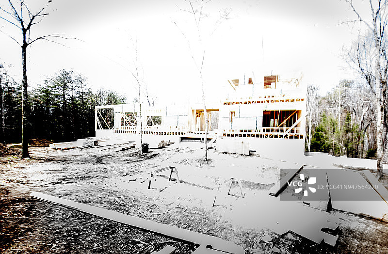 新建住宅施工现场图片素材