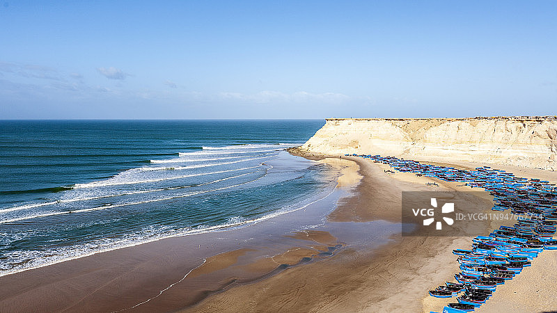 西撒哈拉的海浪图片素材