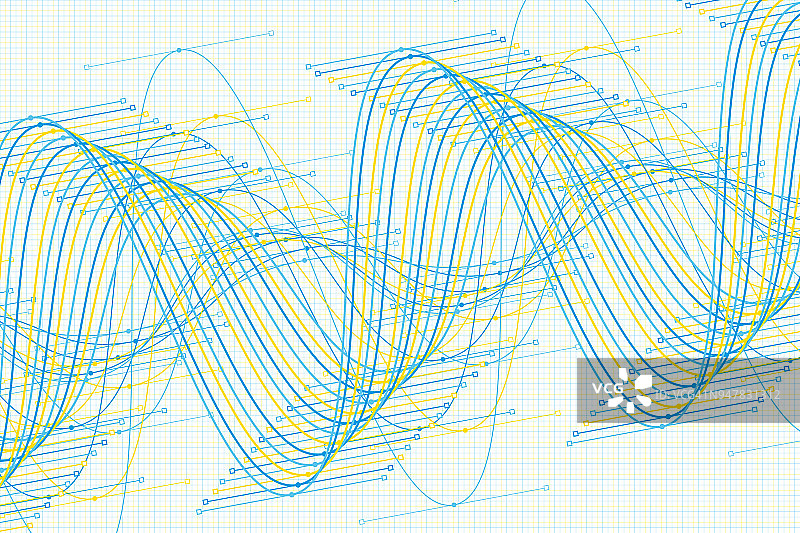 晨间矢量正弦波图水平图案图片素材