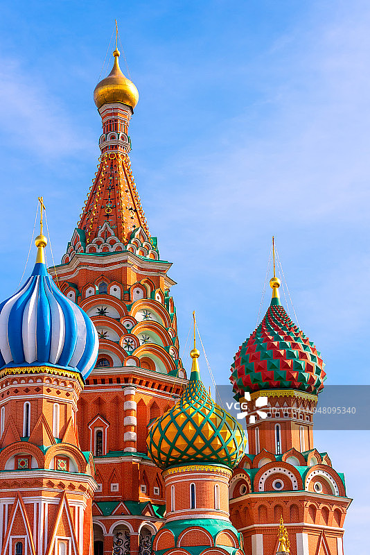 俄罗斯莫斯科红场的圣瓦西里大教堂图片素材