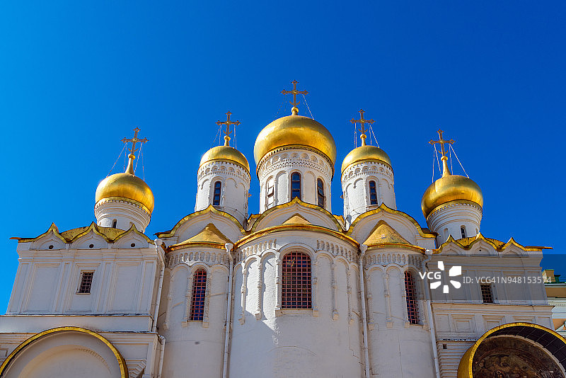 俄罗斯莫斯科克里姆林宫的报喜大教堂图片素材