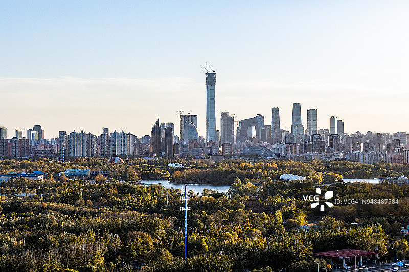 北京CBD天际线图片素材