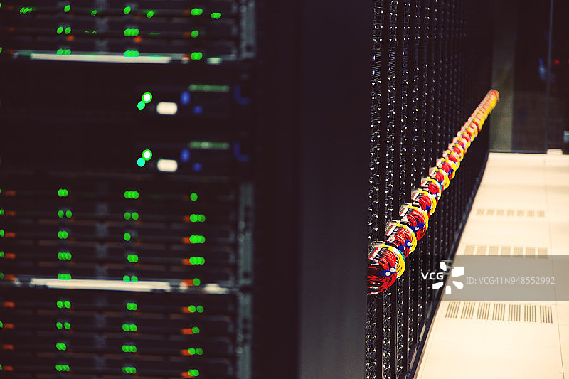 运行中的强大超级计算机图片素材