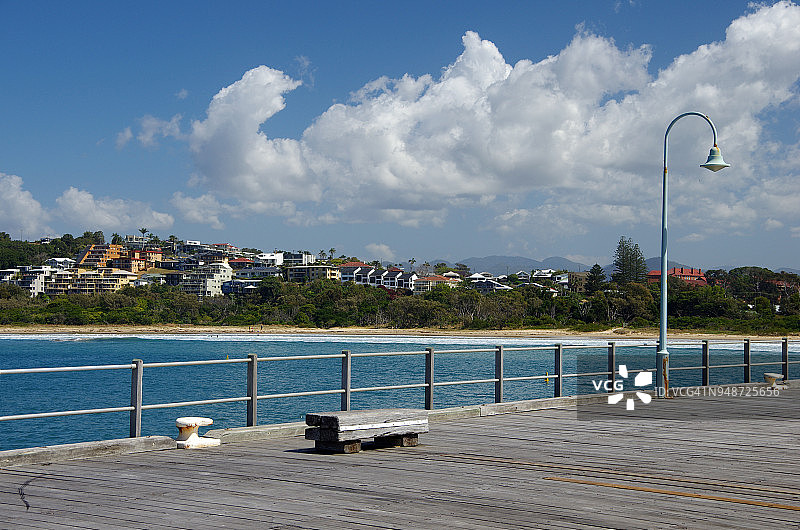 澳大利亚新南威尔士州科夫斯港的旧木码头图片素材