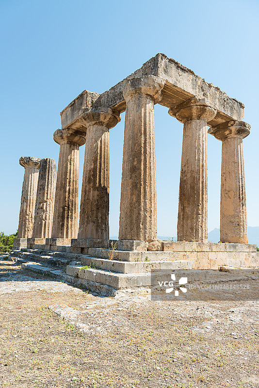 希腊科林斯的阿波罗神庙图片素材