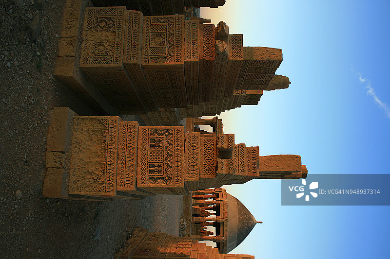 巴基斯坦卡拉奇的乔昆迪墓群图片素材