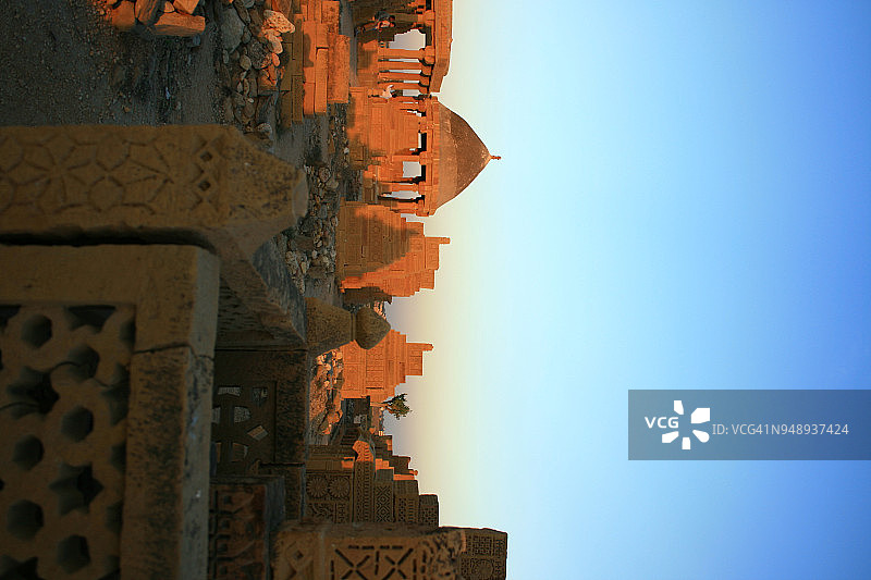 巴基斯坦卡拉奇的乔昆迪墓群图片素材