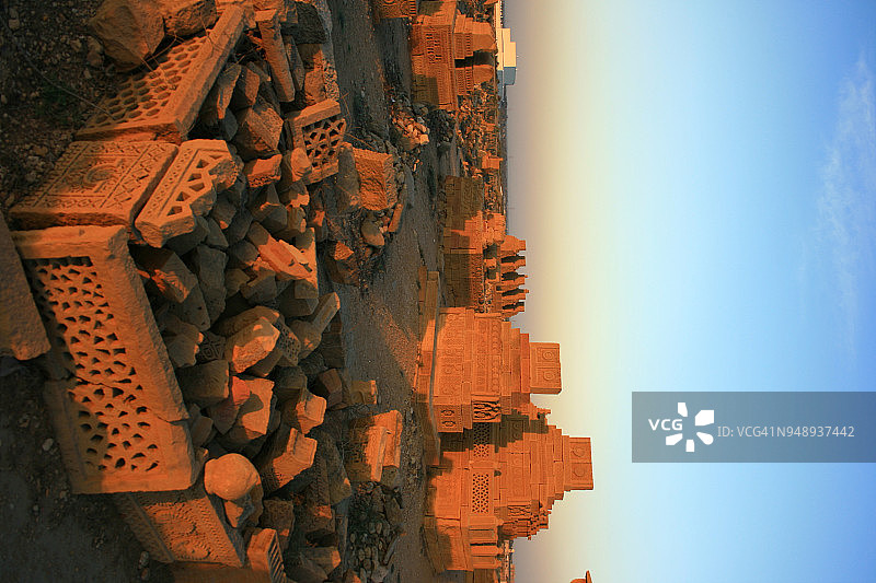 巴基斯坦卡拉奇的乔昆迪墓群图片素材