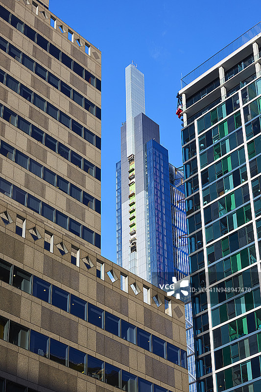 费城商业区办公楼的建筑细节图片素材