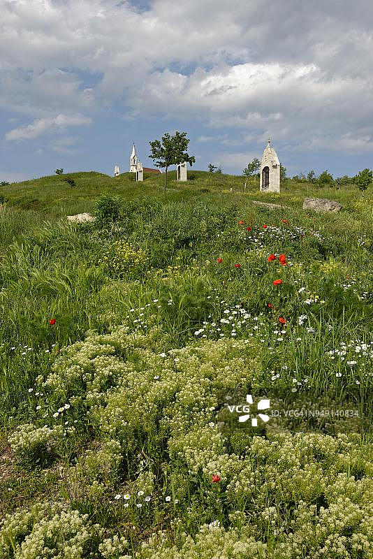 卡尔瓦里山，Neusiedl湖，布尔根兰州，奥地利图片素材
