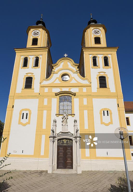 德国巴伐利亚州艾希施泰特雷布多夫圣约翰浸信会修道院教堂图片素材