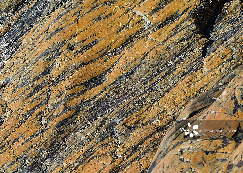 安大略省普卡斯克瓦国家公园马蹄湾冰川岩石海滩小径图片素材