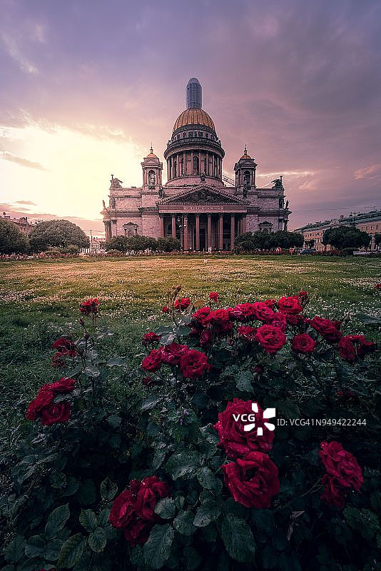 俄罗斯圣彼得堡圣以撒大教堂图片素材
