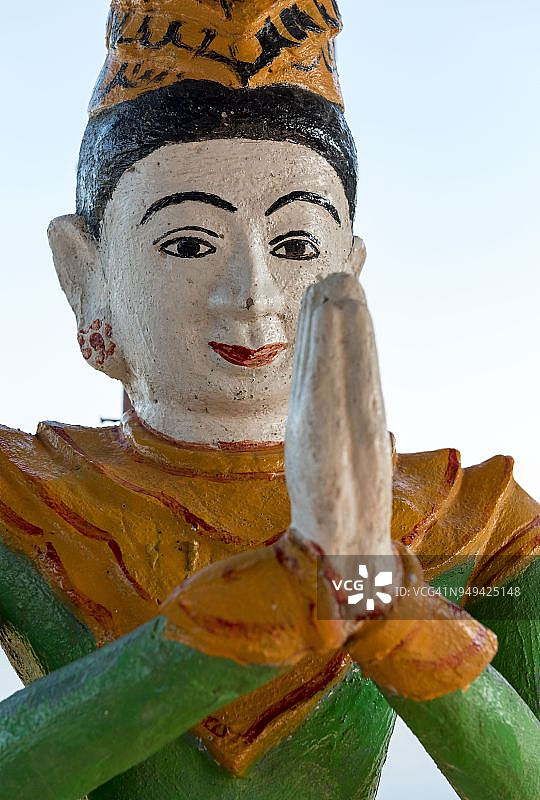 缅甸妙乌拉赛坎宝塔雕像图片素材