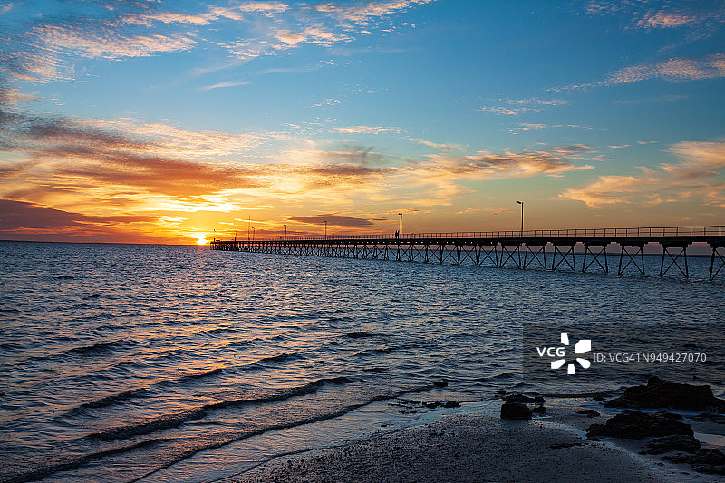 塞杜纳码头日落 - 南澳大利亚塞杜纳图片素材