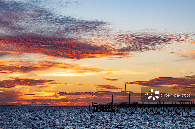 塞杜纳码头日落 - 南澳大利亚塞杜纳图片素材