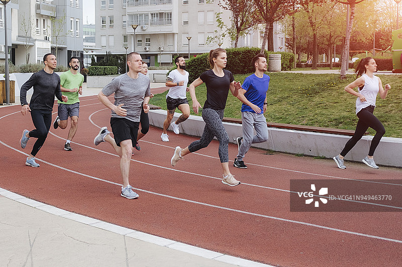 马拉松团队训练图片素材