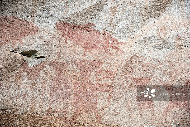 泰国史前洞穴壁画图片素材