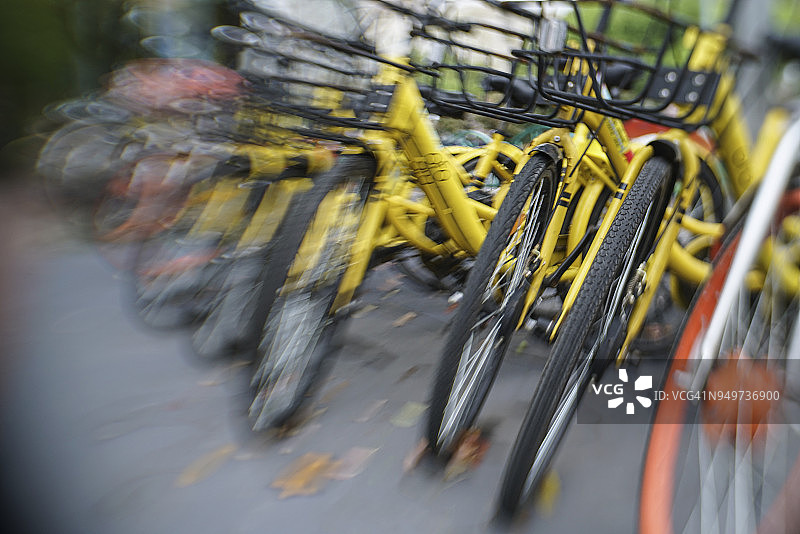 中国上海共享单车图片素材