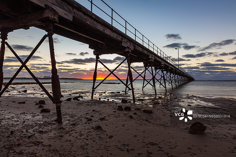 塞杜纳码头日落 - 南澳大利亚塞杜纳图片素材