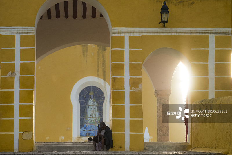 墨西哥尤卡坦伊萨马尔镇风光图片素材