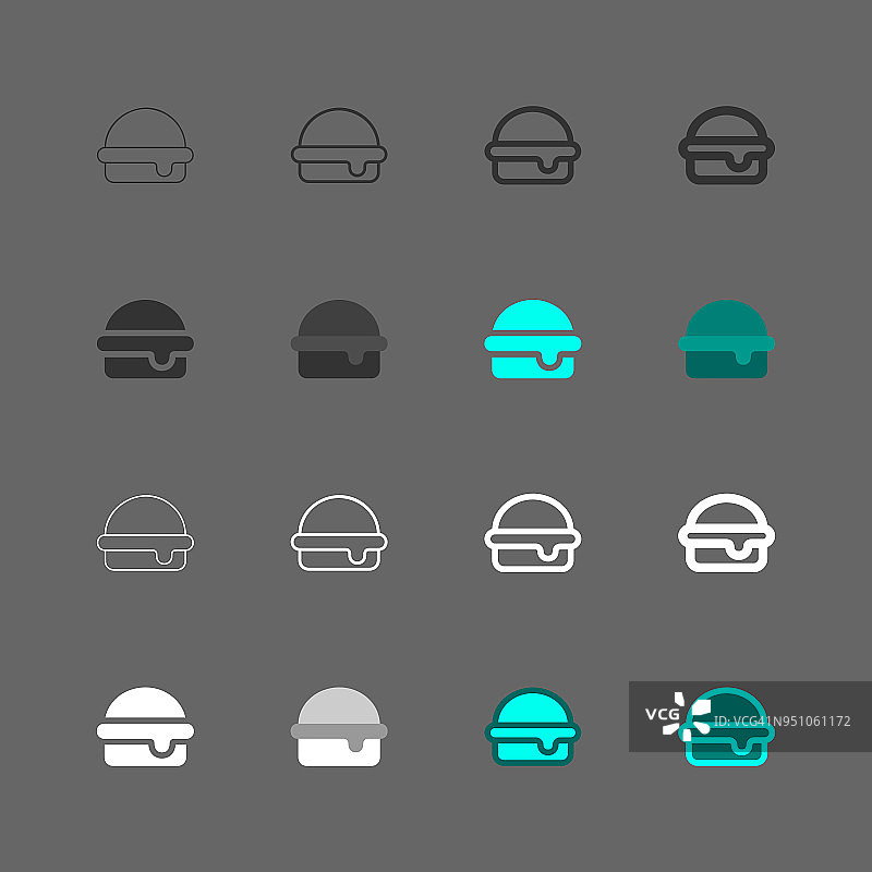 奶酪汉堡图标 - 多系列图片素材