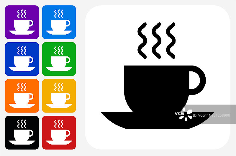 暖饮图标方形按钮合集图片素材