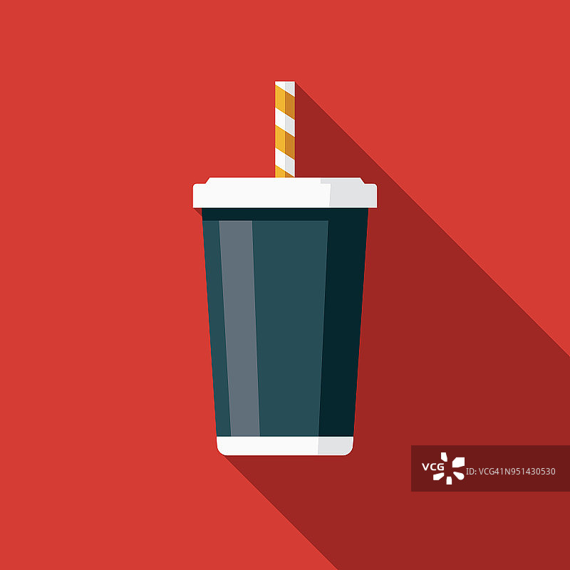 扁平风格苏打嘉年华图标，带侧面阴影图片素材