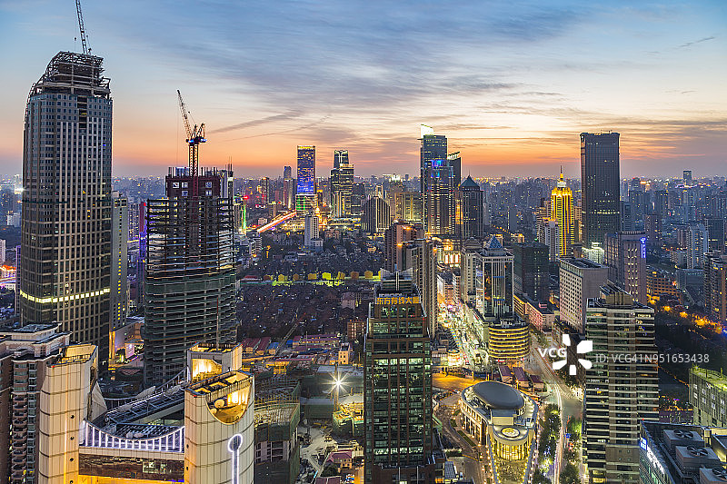 上海的天际线图片素材